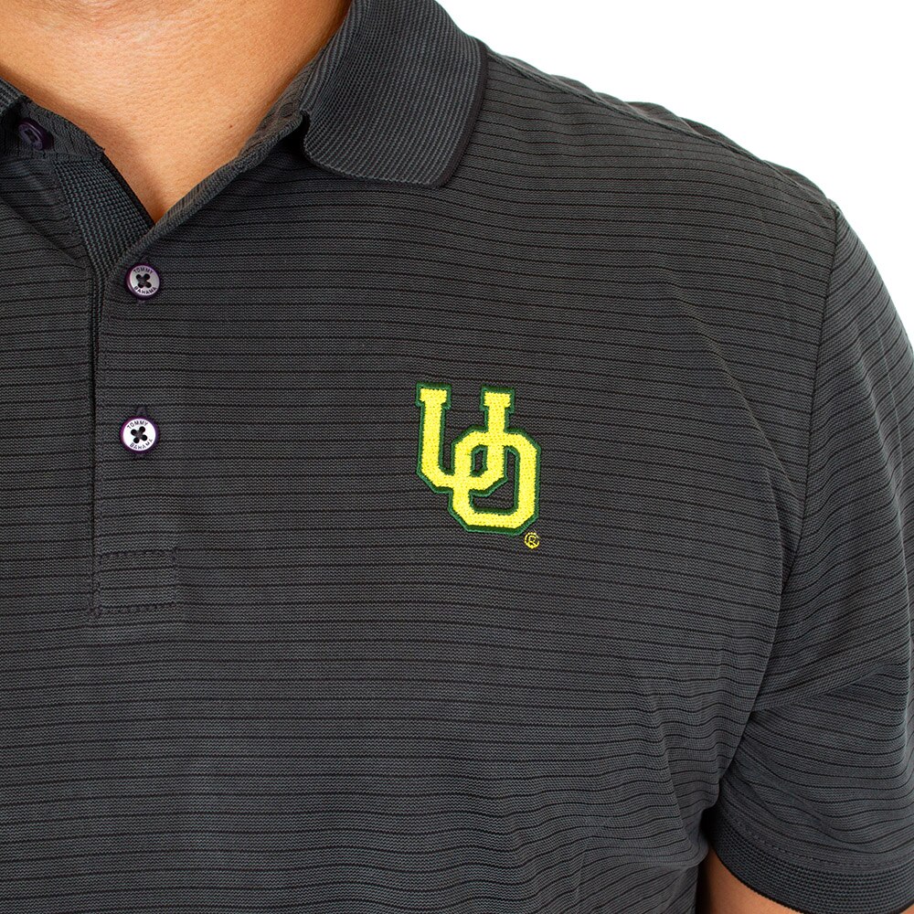 Interlocking UO, Tommy Bahama, Grey, Polo, Men, Stripe, Tencel/Modal, Coolmax, Shirt, 924513